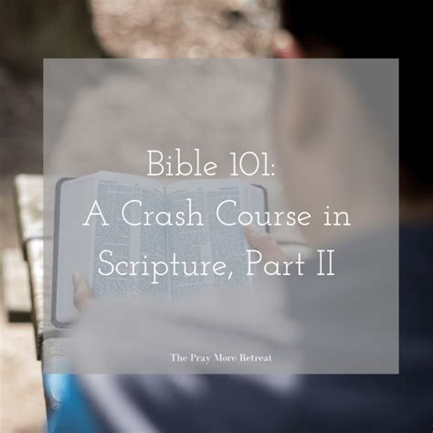 Bible 101 A Crash Course In Scripture Part Ii Advent 2018 The