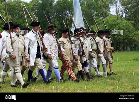 Revolutionary War Soldiers Marching