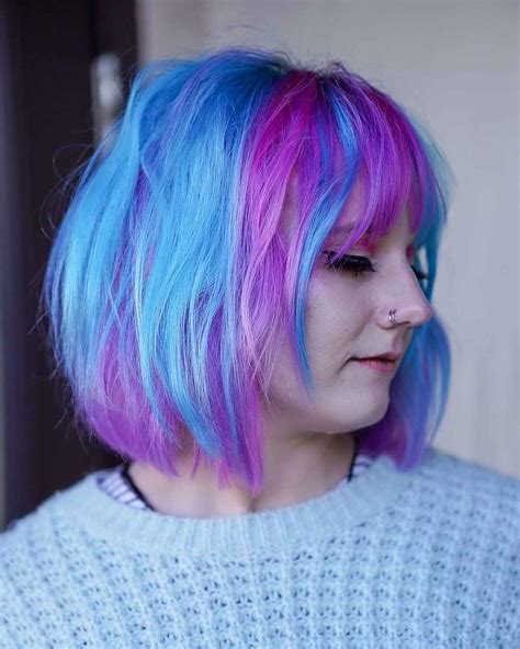 Short Blue And Purple Hair