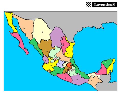 29 Mapa De La Republica Mexicana Con Nombres Y Division Politica A Color