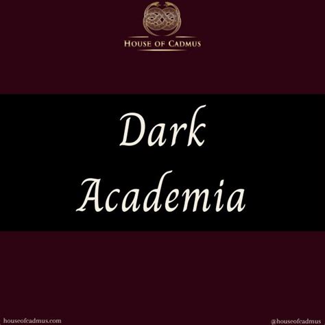 House Of Cadmus Dark Academia Novels Author