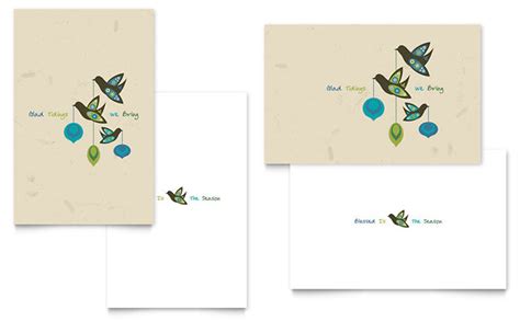 Glad Tidings Greeting Card Template Word And Publisher