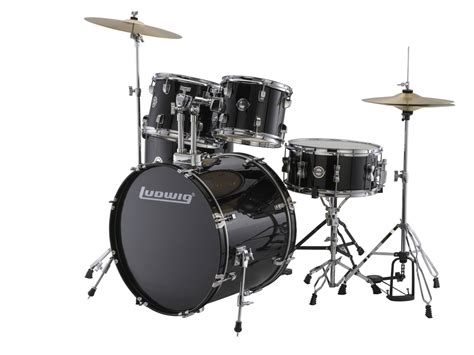 Ludwig Backbeat Lc18531 Complete 5 Piece Drum Set With Hardware And