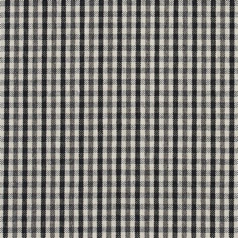 Onyx Black And Gray Checkered Country Damask Upholstery Fabric