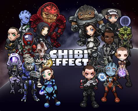 Chibi Effect Mass Effect Art Mass Effect Chibi