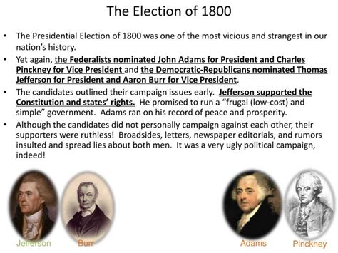 Ppt The Election Of 1800 Powerpoint Presentation Free Download Id