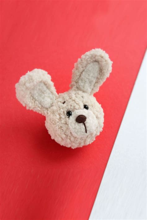 Soft Bunny Pin Rabbit Bunny Pet Crochet Animal Jewelry Cute Lapel