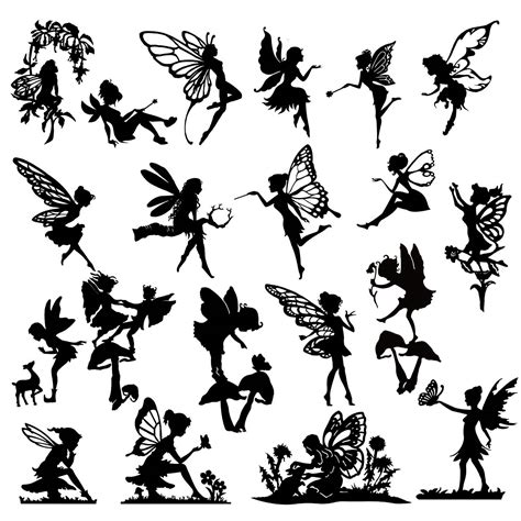 My goal is to make it simple printable packs that can provide a week long of Detailed Fairy Die Cut Out Silhouette 20 x fairies and a