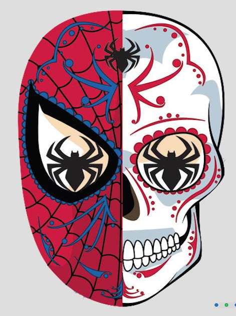 Spiderman Sugar Skull Art Spiderman Tattoo Sugar Skull
