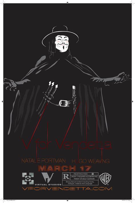 The 2006 classic comic book movie v for vendetta will be remembered for two things. V for vendetta movie poster (minimalist) on Behance