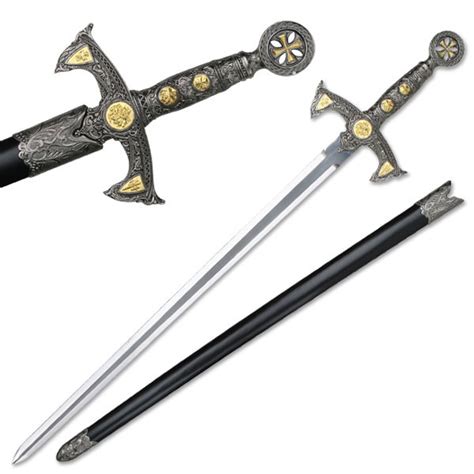 Steel Medieval Long Sword And Scabbard