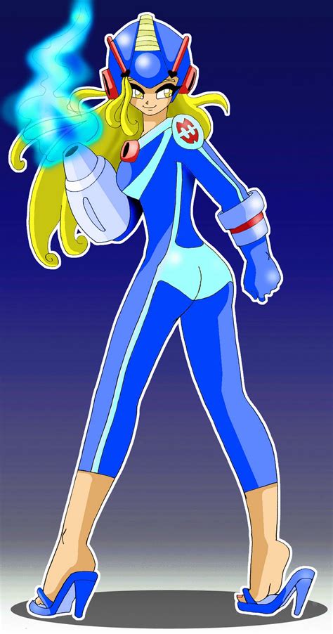 Sexy Cute Anime Girl Art Megawoman Mega Woman Megaman Video Game Fan Art