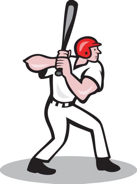 Baseball Player Batting Isolated Cartoon Stock Vector Image By
