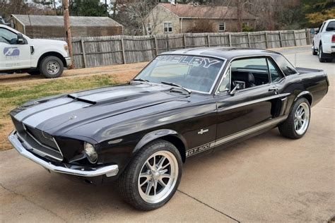 For Sale 1968 Ford Mustang Coupe Black Silver Stripes Modified