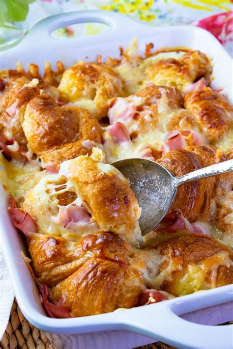 Ham And Cheese Croissant Breakfast Casserole A Southern Soul