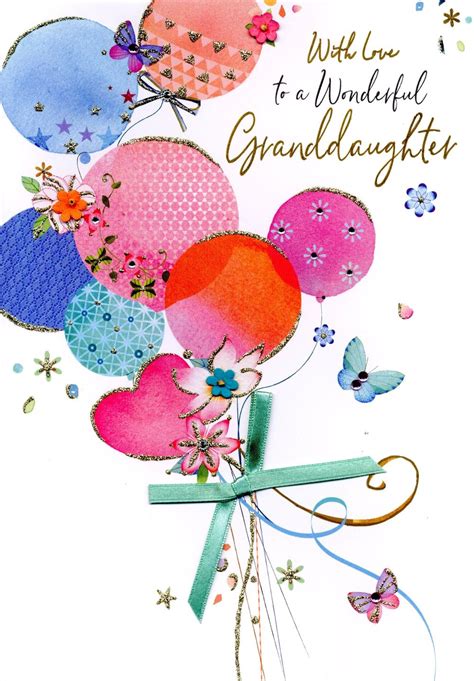 Great Granddaughter Happy Birthday Greeting Card Cards Granddaughter Birthday Templates For