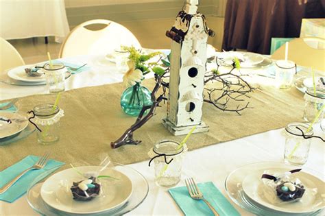 You can also find outdoor accents decorated with adorable songbirds. Fun accent pieces for spring place settings