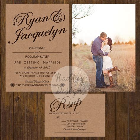 Create your own rustic wedding invitation cards in minutes with our invitation maker. Rustic Wedding Invitations, Country Wedding Invitations ...