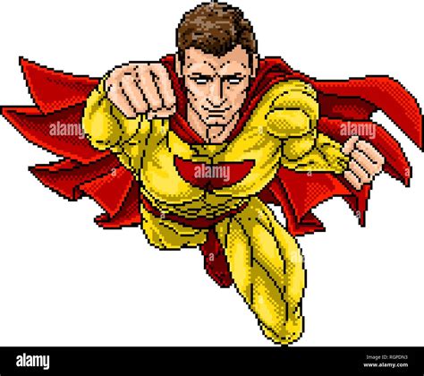 Pixelart Superhero Stock Vector Images Alamy