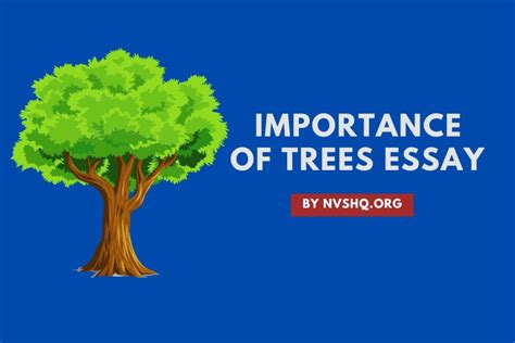 Importance Of Trees Essay For Students And Children