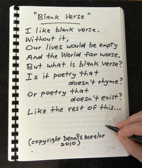 Blank verse Poems