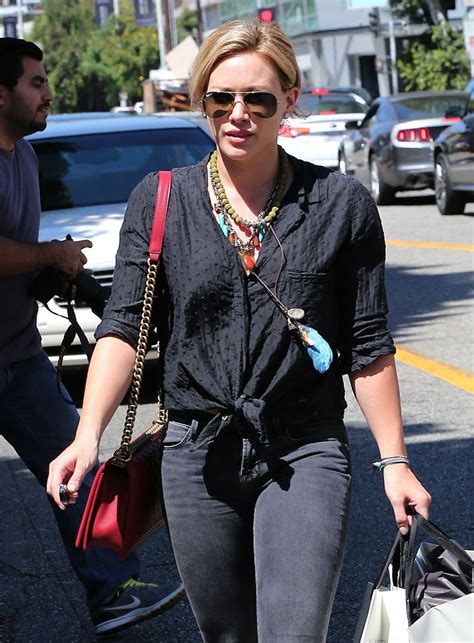 Hilary Duff Street Style Shopping In Beverly Hills September 2014