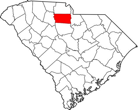 Image Map Of South Carolina Highlighting Chester County