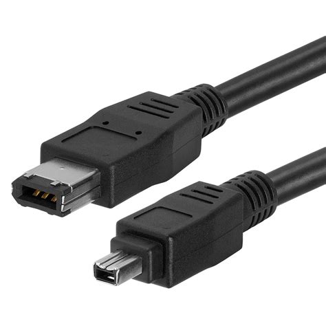 Ieee 1394 Firewireilink Dv 6 Pin Male To 4 Pin Male Cable 6feet Black