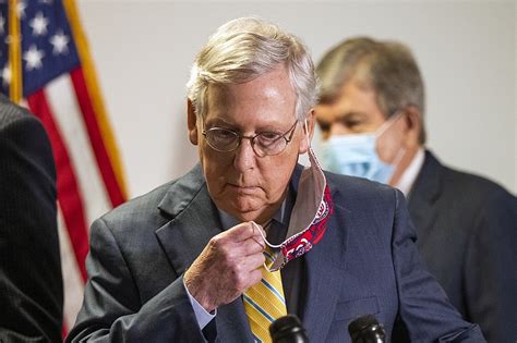 We must have no stigma, none, about wearing masks when we leave our homes and come near other people. McConnell emerging as GOP's spokesman on masks