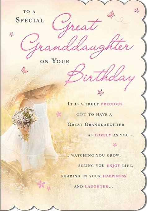Your grandparents love you, happy birthday sweetheart. Great Granddaughter Birthday Card | Granddaughter birthday ...