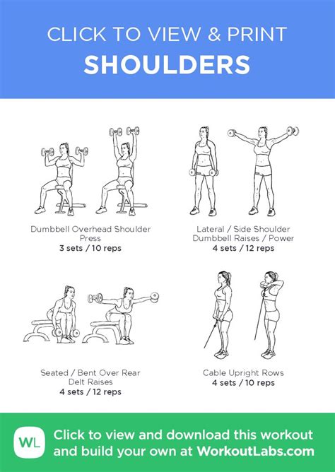 Shoulders Click To View And Print This Illustrated Exercise Plan
