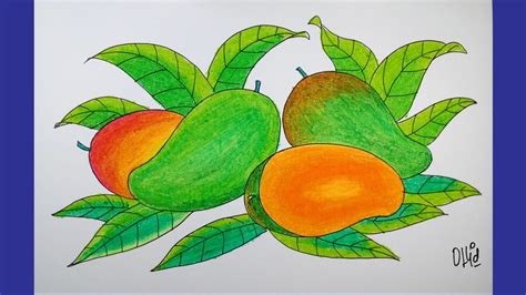 Gambar Lukisan Buah Buahan Menggunakan Pensel Warna