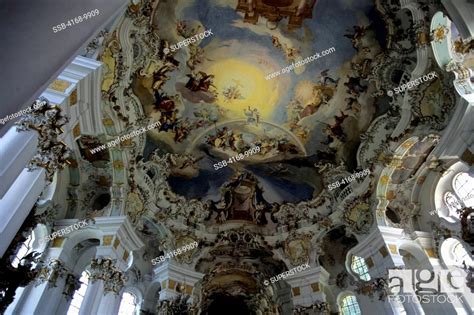 Germany Bavaria Near Garmisch Partenkirchen Wieskirche Baroque