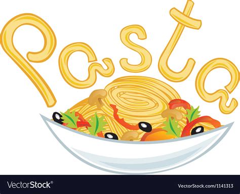 Pasta Cartoon Royalty Free Vector Image Vectorstock