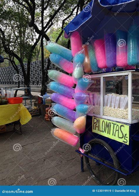 Cotton Candy Street Vendor Stand Stock Image Image Of Candy Tasty
