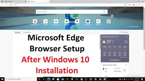 How To Set Up Microsoft Edge Browser After Windows10 Installation