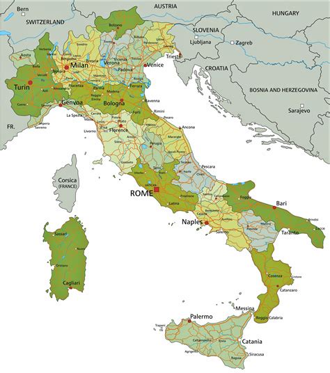 Mapas Imprimidos De Italia Con Posibilidad De Descargar