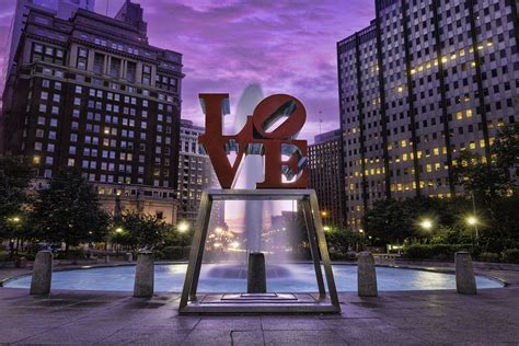 Love Park Philadelphia Pennsylvania Downtown Philly City Love Park