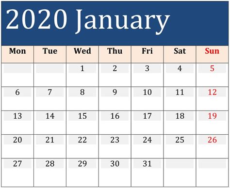 Print Daily Calendar 2020 Calendar Printables Free Templates