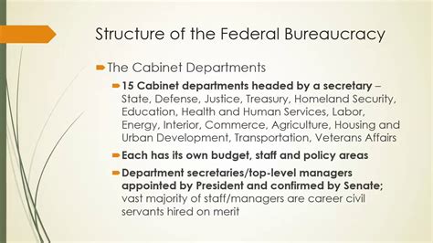 Structure Of The Federal Bureaucracy Youtube