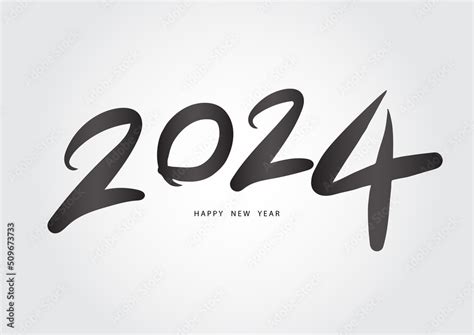 2024 Year Happy New Year 2024 Vector 2024 Number Design Vector