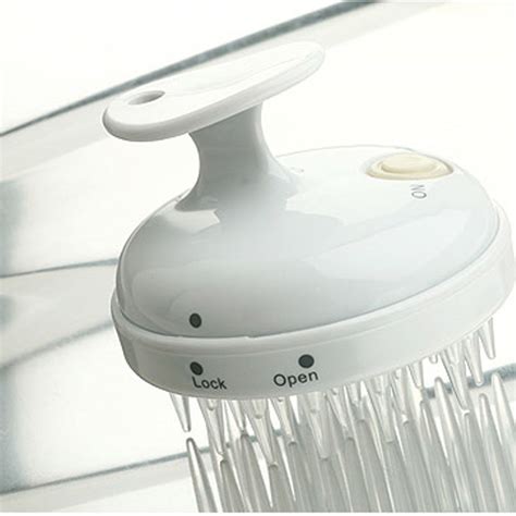 Waterproof Electric Scalp Massager Head Hair Care Shampoo Comb Brush Vibrating Soosia Black