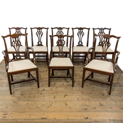 Set Of Eight Antique Mahogany Dining Chairs By Waring And Gillow M