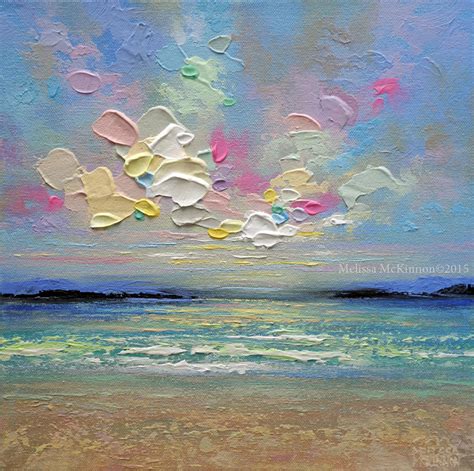 Colourful Contemporary Art Ocean Beach Abstract Landscape