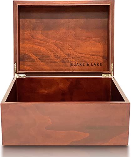 Best Extra Large Wooden Box With Hinged Lid
