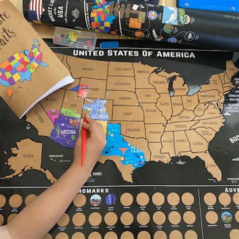 Scratch Off Map Of United States Us National Parks Campendium