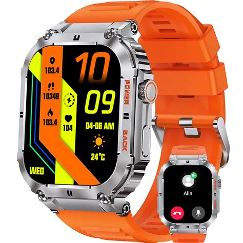 Kaclut Smart Watch 100m Waterproof Rugged Military Smartwatch With
