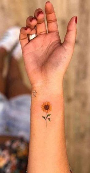 55 Best Ideas Tattoo Sunflower Wrist Ink In 2020 Sunflower Tattoo