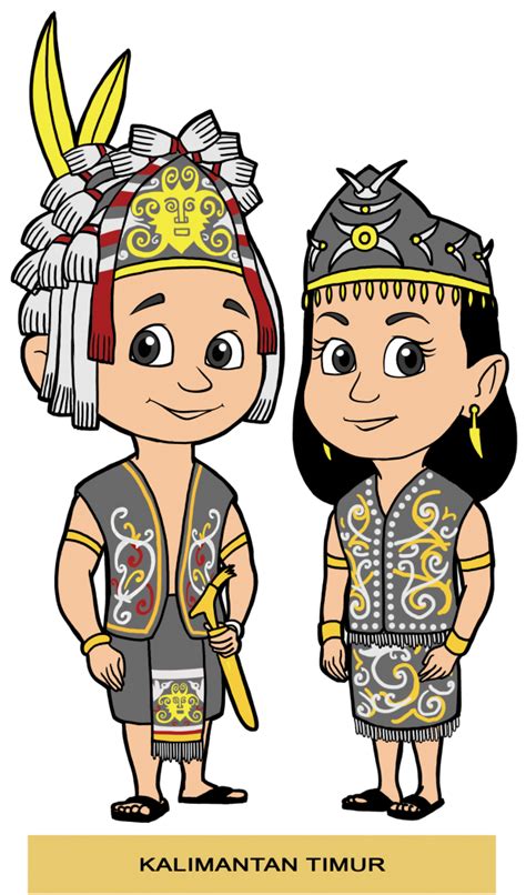 Masyarakat suku minangkabau dari provinsi sumatera barat ini yang ibukotanya di kota. Baju Adat Kalimantan Kartun - Adimerdeka.com