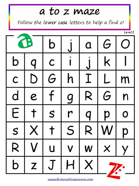 Alphabet Maze Free Printable Printable Templates